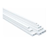 Canaleta 40x25 - 2 Metros - PVC Resistente - Gestión De Cables - Montaje Sencillo - Apto Para Instalaciones Eléctricas - Blanco