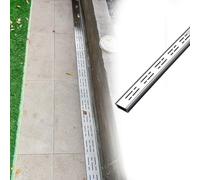 canaleta agua Kit De Drenaje De Canal Estrecho Engrosado 3 4 5 8 Cm De Altura, Drenajes De Zanja De Piso Comercial con Rejilla(W 15 CM H 5 CM)
