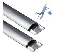 canaleta Cables 1 2 4 Piezas Cubrecables Pintables, Canaleta Metálica para Cables para Talleres/Centros Comerciales, Canaleta Decorativa De Aleación De(2 PCS,L W H 80CM x 112MM x 35MM)
