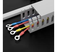 canaleta Cables 10 12 14 16 18 20 30 Piezas De Canaleta Abierta para Ocultar, Organizador 100 Cm Longitud, Kit De Pintables De Escritorio/computadora(18 pcs,W H 40mm x 40mm)