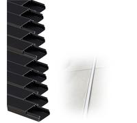 canaleta Cables 4 5 10 20 Piezas Placa Cubierta para Canaletas De Cables, Placa Adhesiva para Ocultar Montada En La Pared 12 16 20 30 39 Mm De Ancho,(A-10 pcs,W H 30mm x 15mm)