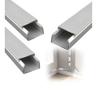 canaleta Cables Canal para Ocultar Cables De Metal, Cubierta para Cables Autoadhesiva para Talleres/almacenes/garajes, Cubierta para Ocultar Cables para(L 180CM x W 40MM x H 25MM)