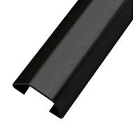 Canaleta Cables Canaleta Cables Suelo Acero Inoxidable Grueso, 100 cm de Longitud, para Cables de Alimentación Audio y Vídeo Alargadores(Black,100x10x2.5cm/39x4x1in)