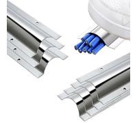 canaleta Cables Canaleta De Cable De Acero Inoxidable De 40 46 53 60 80 100 115 Mm De Ancho Exterior, Cubierta para Ocultar Cables De Canalización De(7 PCS,Outer Width 115MM)