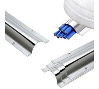 canaleta Cables Canaleta De Cable De Acero Inoxidable De 40 46 53 60 80 100 115 Mm De Ancho Exterior, Cubierta para Ocultar Cables De Canalización De(4 PCS,Outer Width 100MM)