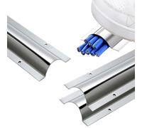 canaleta Cables Canaleta De Cable De Acero Inoxidable De 40 46 53 60 80 100 115 Mm De Ancho Exterior, Cubierta para Ocultar Cables De Canalización De(3 PCS,Outer Width 40MM)