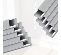 canaleta Cables Cubierta De Cable De Metal Raceway, Protección De Cubierta De Cable De Acero Inoxidable para El Hogar/Escuela/fábrica Superposición De(L 150CM x W 40MM x H 25MM)