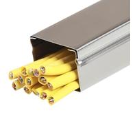 Canaleta Cables Cubre Cables De Acero Inoxidable, Cubrecables Metálicos Canales/ Protector De Cable De Suelo Resistente, Prevenir El Peligro De Tropiezo Para Hogar Oficina O Exteriores ( Color : S201