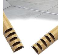 canaleta Cables Ocultador De Cables Metálico De 22, 30, 50 Y 70 Mm De Ancho Exterior, Protector De Cables Negro para Escritorios Y Salas De Ordenador(A- 10 PCS,L x Outer Width 100cm x 30mm)