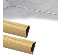 canaleta Cables Ocultador De Cables Metálico De 22, 30, 50 Y 70 Mm De Ancho Exterior, Protector De Cables Negro para Escritorios Y Salas De Ordenador(A- 2 PCS,L x Outer Width 180cm x 22mm)