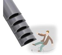 canaleta Cables Ocultador De Canaletas para Cables De 22, 30, 50 Y 70 Mm De Ancho Exterior, Protector De Cables para Suelo, para Negocios, Garajes(5 PCS,L x Outer Width 180cm x 30mm)