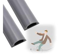 canaleta Cables Ocultador De Canaletas para Cables De 22, 30, 50 Y 70 Mm De Ancho Exterior, Protector De Cables para Suelo, para Negocios, Garajes(2 PCS,L x Outer Width 50cm x 22mm)