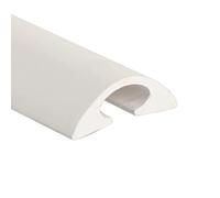 Canaleta Cables Suelo Autoadhesiva, Cubre Cables Suelo, 100 cm de Largo, de PVC Blando, Evita Tropiezos, para Oficina, Hogar y Espacios Públicos(White,2.6x0.8cm/1x0.3in)