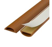 Canaleta Cables Suelo de PVC, Cubre Cables Suelo Autoadhesivo, 100 cm de Largo, Semicircular, Diseño de Cierre a Presión, para Oficinas, Hogares y Lugares Públicos(Orange,4.7x1.55cm/1.85x0.6in)