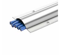 Canaleta de Acero Inoxidable para Cables, Cubierta metálica para Cables, 1 m de Largo, Paquete de 20, Protector de Cables Resistente para Suelo, Plateado, para hogar y Exterior(NO.7)