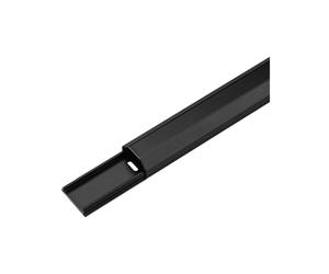 Canaleta de aluminio semicircular para cables Goobay - 33 mm, longitud 1,1 m, negro