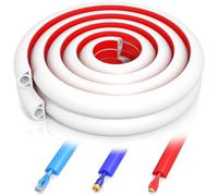 Canaleta de cables autoadhesiva de PVC flexible, fácil de cortar, montaje para todos los cables, hogar, oficina, escuela, bandeja para cables para ocultar 1 cable