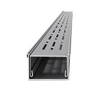 Canaleta de Desagüe Canaleta De Drenaje Con Tapa Extraíble, Canal De Drenaje De Agua De Lluvia Para Patio Entrada De Vehículos Terraza, Tubería Y Rejilla De Drenaje De Alcantarillado, Acero Inoxidable