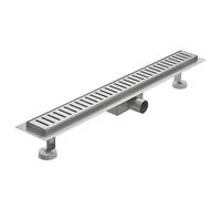 CANALETA DE DESAGÜE DE ACERO INOX REJILLA DE RAYAS 50 60 70 80 90 100 110 120CM
