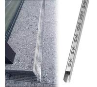 Canaleta de Drenaje Exterior de Perfil bajo - Mini Zanja de Drenaje de Agua para Patios, Jardines y terrazas, Sistema de Drenaje de canaletas eficaz con Cinta Adhesiva para una fácil instala