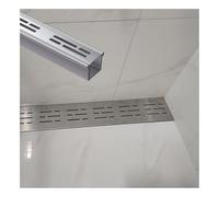 Canaleta Desague con Rejilla,Canaleta de Drenaje,1 metro, de acero inoxidable, extraplana,para HormigóN, Adoquines, Patios o Caminos Peatonales,Drenaje Eficiente(H3*W20CM/H1.18*W7.87IN)