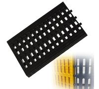 Canaleta Desague con Rejilla Rectangular de Plástico, Rejilla Desague Jardin Exterior para Jardines, Cocinas y Garajes(Black,30x30x2.5cm/12x12x1in)