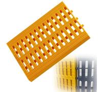 Canaleta Desague con Rejilla Rectangular de Plástico, Rejilla Desague Jardin Exterior para Jardines, Cocinas y Garajes(Yellow,30x30x2.5cm/12x12x1in)