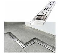 Canaleta Desague Rejilla 304 Acero Inoxidable Kit Canaleta de Drenaje Exteriores Cubiertas de Rejilla para Drenaje en Jardines, Patios, Senderos(W5xH3cm/2x1.2in)