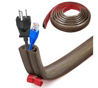Canaleta flexible para cables pequeña, autoadhesiva, 5 m x 2 cm, fácil de cortar, montaje para todos los cables de alimentación domésticos