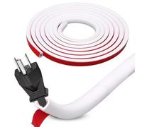 Canaleta flexible pequeña para cables, base autoadhesiva, puente de cable de suelo de PVC, protección de cables, bandeja de cable con tijeras, fácil de cortar, montaje para todos los cables de