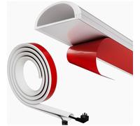 Canaleta flexible semicircular autoadhesiva blanca para ocultar de 2 a 3 cables, solución práctica para la gestión de cables en la pared.