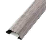 Canaleta for Cables autoadhesiva, Paquete de 2 Unidades Multicolor en Varios tamaños, Acero Inoxidable con Acabado imitación Madera(Grey,3#)