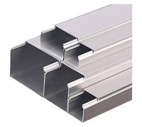Canaleta for cables de acero inoxidable, canaleta aleación aluminio, cubierta ordenada for TV for el hogar y la oficina, decorativa for(20x20x0.8mm)