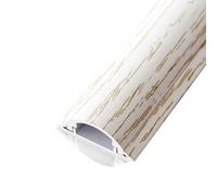 Canaleta for Cables de Acero Inoxidable, Kit canalización, Cubierta semicircular for en Esquina, pintable, for Uso oficinas, Salas Estar, reuniones y Otros Lugares(White,3#)