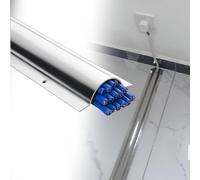Canaleta for Cables Reforzada, Cubierta metálica for de Suelo/Exterior/Taller/TV(W 100mm/3.9in,6 pcs)