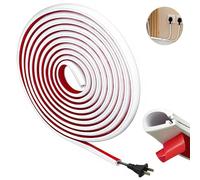 Canaleta para Cables autoadhesiva Blanca de 1,5m y 10mm semicircular conducto para Cables para Cables Ideal para Tender Cables en Paredes Organizador de Cables de PVC Blanco Apto para oficinas