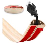 Canaleta para Cables autoadhesiva, Protector de Cables de Goma y Madera para Suelo, Organizador de Cables para Oficinas, Escuela, Almacén, Conciertos y Más - Evita Riesgos de Tropiezos