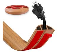 Canaleta para Cables autoadhesiva, Protector de Cables de Goma y Madera para Suelo, Organizador de Cables para Oficinas, Escuela, Almacén, Conciertos y Más - Evita Riesgos de Tropiezos