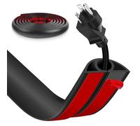 Canaleta para Cables autoadhesiva, Protector de Cables de Goma y Madera para Suelo, Organizador de Cables para Oficinas, Escuela, Almacén, Conciertos y Más - Evita Riesgos de Tropiezos