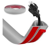 Canaleta para Cables autoadhesiva, Protector de Cables de Goma y Madera para Suelo, Organizador de Cables para Oficinas, Escuela, Almacén, Conciertos y Más - Evita Riesgos de Tropiezos