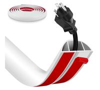 Canaleta para Cables autoadhesiva, Protector de Cables de Goma y Madera para Suelo, Organizador de Cables para Oficinas, Escuela, Almacén, Conciertos y Más - Evita Riesgos de Tropiezos