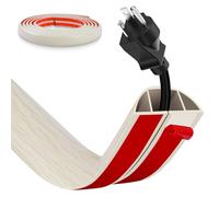 Canaleta para Cables autoadhesiva, Protector de Cables de Goma y Madera para Suelo, Organizador de Cables para Oficinas, Escuela, Almacén, Conciertos y Más - Evita Riesgos de Tropiezos
