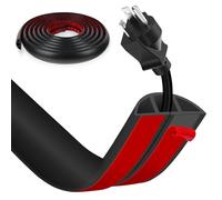 Canaleta para Cables autoadhesiva, Protector de Cables de Goma y Madera para Suelo, Organizador de Cables para Oficinas, Escuela, Almacén, Conciertos y Más - Evita Riesgos de Tropiezos