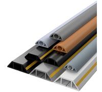 Canaleta para Cables Autoadhesiva Protector de Cables Para Suelo Tira de Moldura de Borde, para Todos Los Hogar/Oficina/Escuela/Suelo, Fácil de limpiar e instalar(Gray,W2*L100cm)