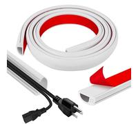 Canaleta para Cables, Canaleta un Cable, Canal de Cable Flexible con Cinta Autoadhesiva per Riordinare e Coprire i Cavi su Pareti e Pavimenti