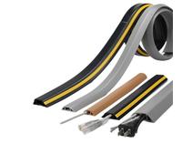 Canaleta para Cables de Suelo, Protector Cubre Cables de Suelo Autoadhesivo Multicolor 1-6M(Gray D30,4M)