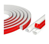 Canaleta para Cables en Esquina 1 Rollo de Funda for gestión Cables 118 Pulgadas, ocultador PVC Autoadhesivo for Pared y Suelo, Cubierta aislada(1M Semicircle White)