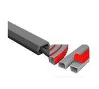 Canaleta Pasacables para Suelo Canalización de Cables Adhesivo Invisible 15 mm, 3,0 m/5 m, Protector Cable antipaso, Cubierta Suave con Tapa for Uso en Pared, hogar y Oficina(Gray Trapezoid,5M)