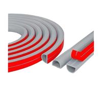 Canaleta Pasacables para Suelo Funda de Cable 3,0 M, Cubierta Suelo Arco, Protector Autoadhesivo, conducto cableado antiextrusión for el hogar, Organizador Cables al Aire Libre(B-Grey)