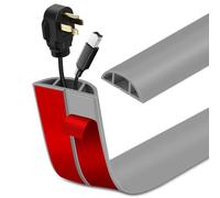 Canaletas para Cables Adhesiva canaleta pasacables para Suelo Cubiertas de Suelo para Cables pasacables de PVC (1m×5cm, Gris)